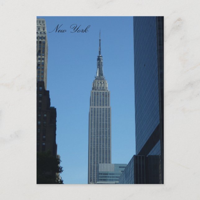 Carte Postale bleu de l'empire state (Devant)