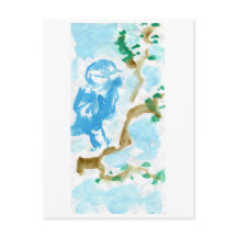 Carte postale Bleu du bonheur