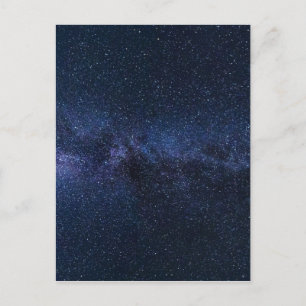 Carte Postale Bleu foncé Voie Lactée Universe Étoiles Motif