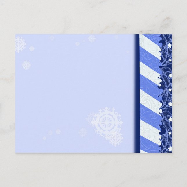 Carte Postale Bleu hiver (Devant)