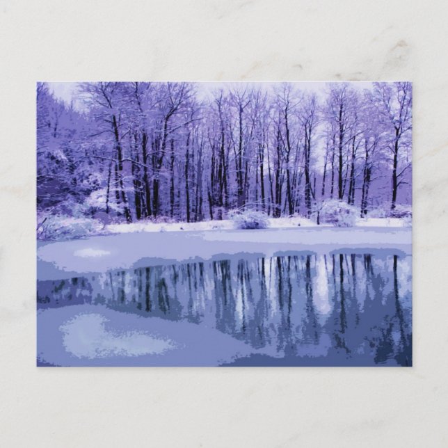 Carte Postale Bleu Hiver (Devant)