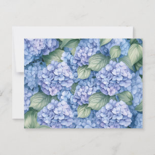 Carte Postale Bleu Hydrangea Fleurs Cottagecore