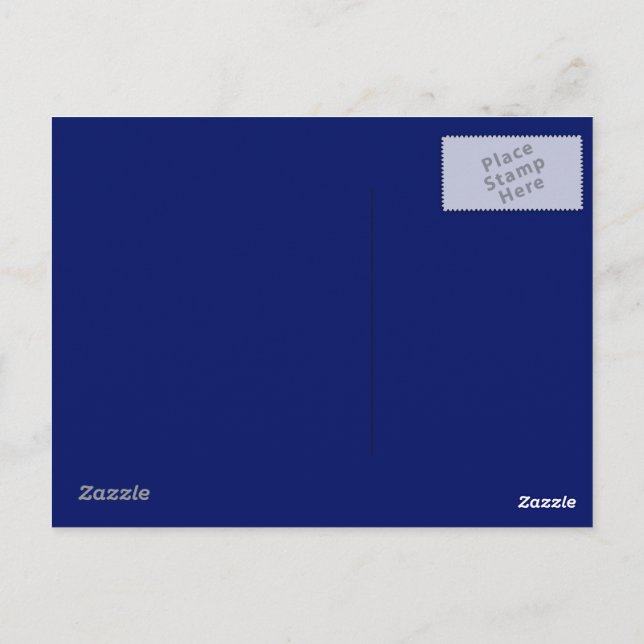 Carte postale bleu marine (Dos)