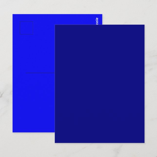 Carte Postale Bleu Marine Uni (Devant / Derrière)