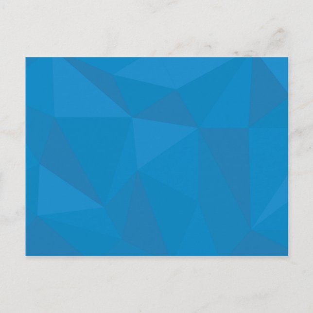 Carte Postale Bleu, moderne, cool, tendance, triangles futuriste (Devant)