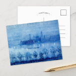 Carte Postale Bleu Night, Londres | Joseph Pennell<br><div class="desc">Blue Night, Londres (vers 1894-1909) par l'artiste américain Joseph Pennell. Originaire de Philadelphie, Pennell a fait sa maison à Londres et y a enseigné dans une école d'art. Il est distingué comme un graveur, un lithographe et un illustrateur d'origine et a réalisé de nombreuses oeuvres représentant des points de repère...</div>