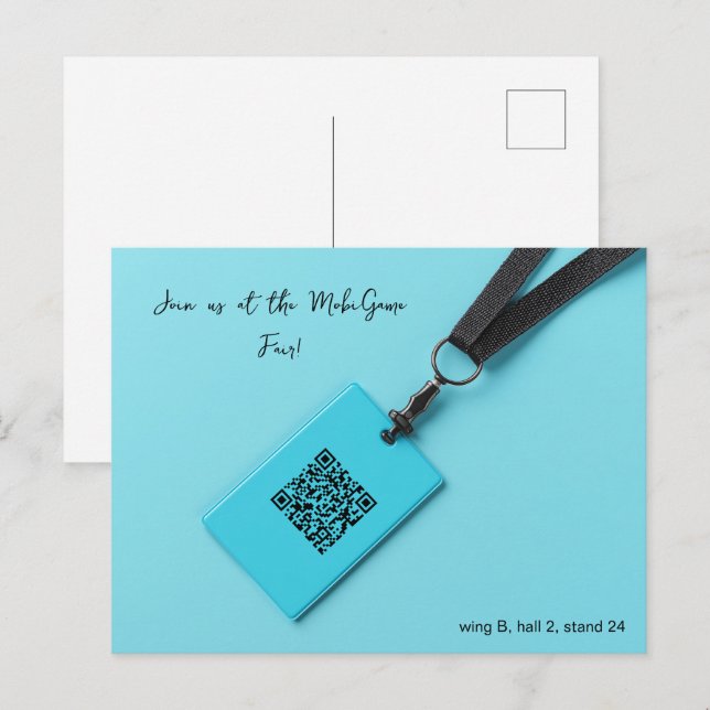 Carte Postale Bleu Nom Balise Fair (Devant / Derrière)