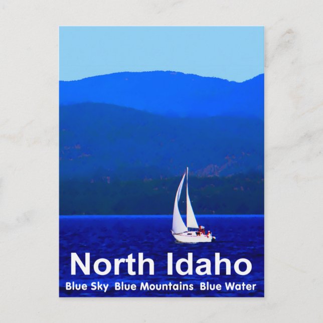 Carte Postale Bleu nord de l'Idaho (Devant)