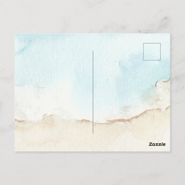 Carte Postale Bleu Océan Été Photo Parfait Standard (Dos)