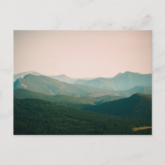 Carte Postale Bleu par les montagnes (Devant)