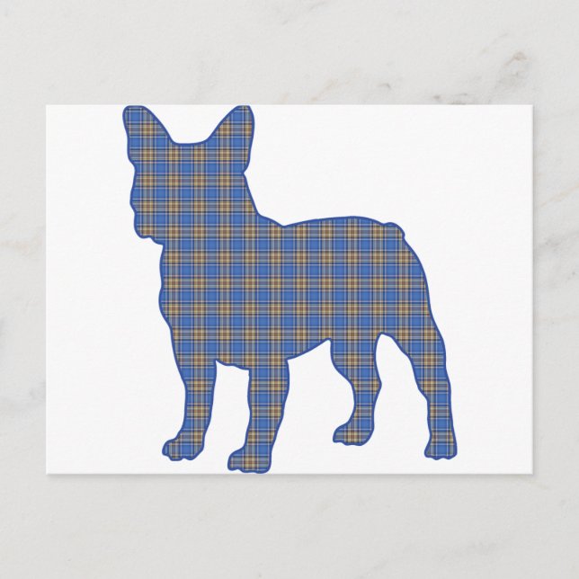 Carte Postale bleu_plaid_ (Devant)