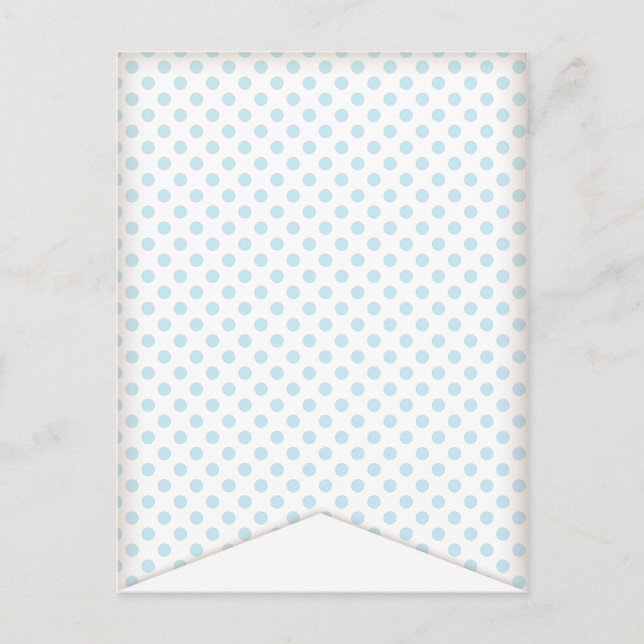 Carte postale Bleu Polka Dot Party (Devant)