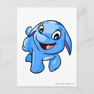 Carte Postale Bleu Poogle