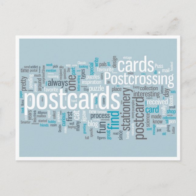 Carte postale "bleu postal" (Devant)
