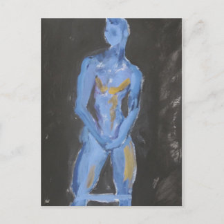 Carte Postale Bleu pour les nageurs