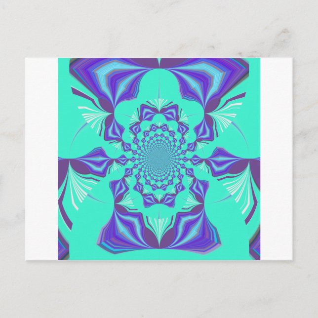 Carte Postale Bleu précieux (Devant)