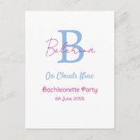 bleu rose sur nuages neuf monogramme enterrement d