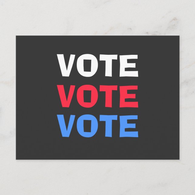 Carte Postale Bleu Rouge Campagne électorale (Devant)