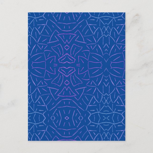 Carte Postale Bleu simple (Devant)