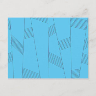 Carte Postale Bleu, simple, élégant, abstrait motif