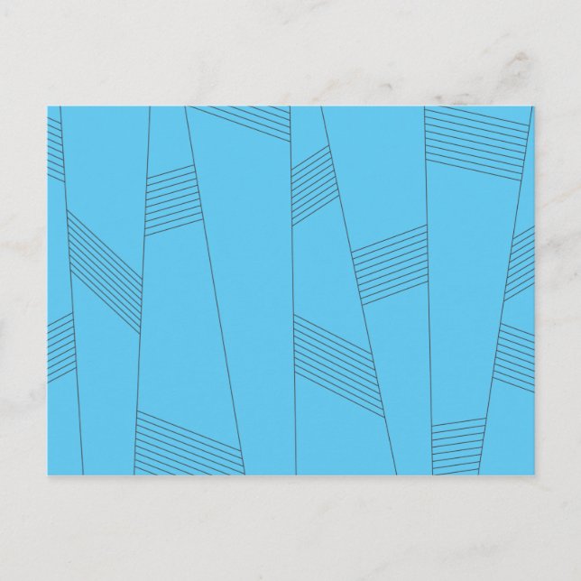 Carte Postale Bleu, simple, élégant, abstrait motif (Devant)