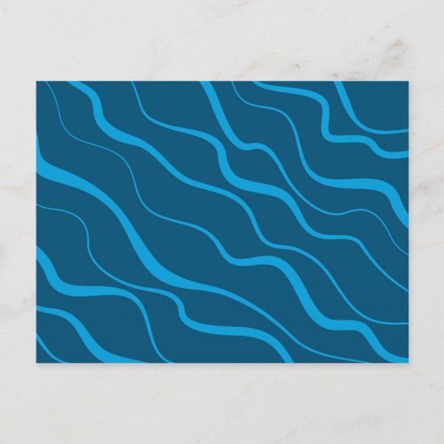 Carte Postale Bleu, simple, moderne, cool vague abstraction (Devant)
