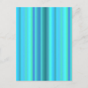 Carte Postale Bleu Vert arc-en-ciel rayures