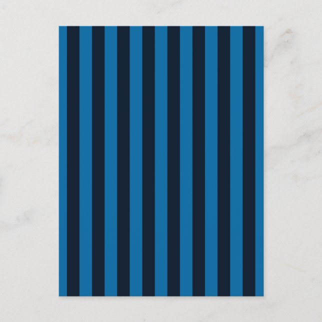 Carte Postale Bleu Vertical Stripes Arrière - plan Personnaliser (Devant)