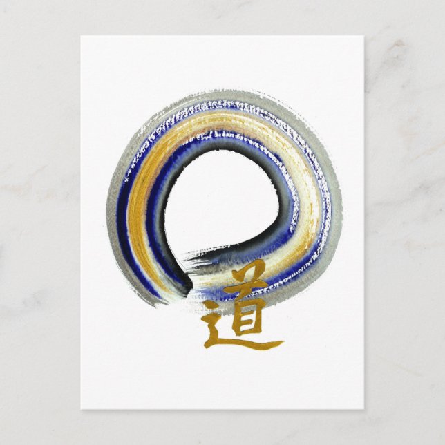 Carte Postale Bleu Way, Zen Enso (Devant)