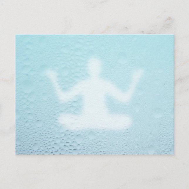 Carte Postale bleu yoga (Devant)