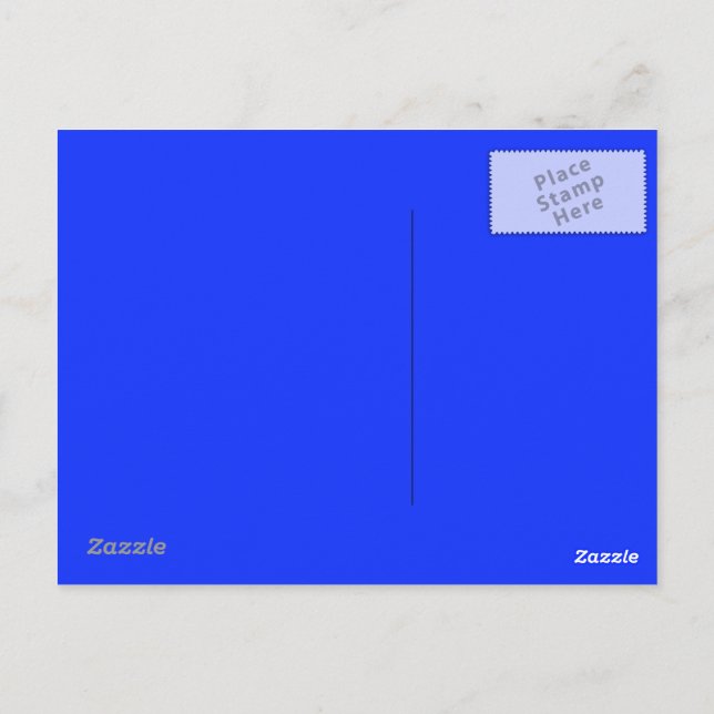 Carte postale bleue (Dos)