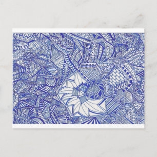 Carte postale bleue
