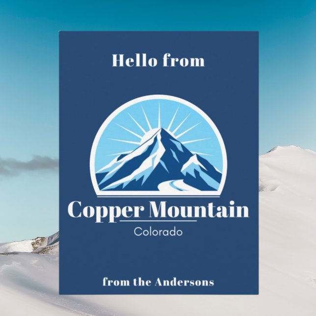 Carte postale bleue de Copper Mountain Colorado (Créateur téléchargé)
