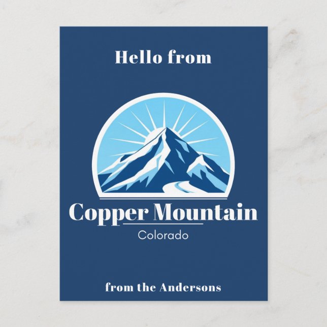 Carte postale bleue du Colorado (Devant)