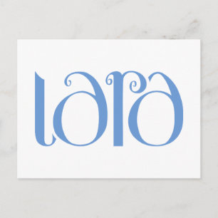 Carte postale bleue Lara