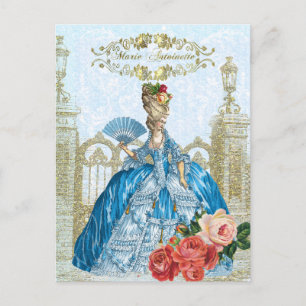 Carte postale bleue Marie Antoinette Versailles