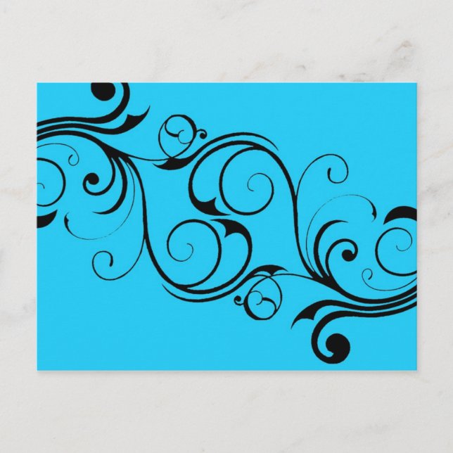Carte postale bleue vintage (Devant)