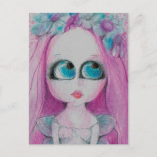 Carte Postale Blithe a Rose flower fairy souhaite en silence