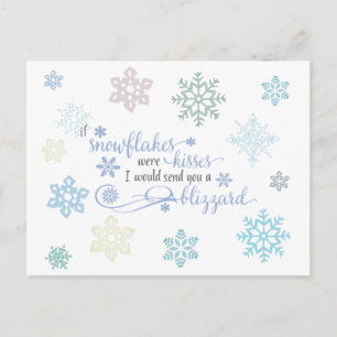 Carte Postale Blizzard de Snowflake Kisses Vacances d'hiver