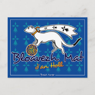 Carte Postale Bloavezh mat d'an holl (Bonne année à tous)