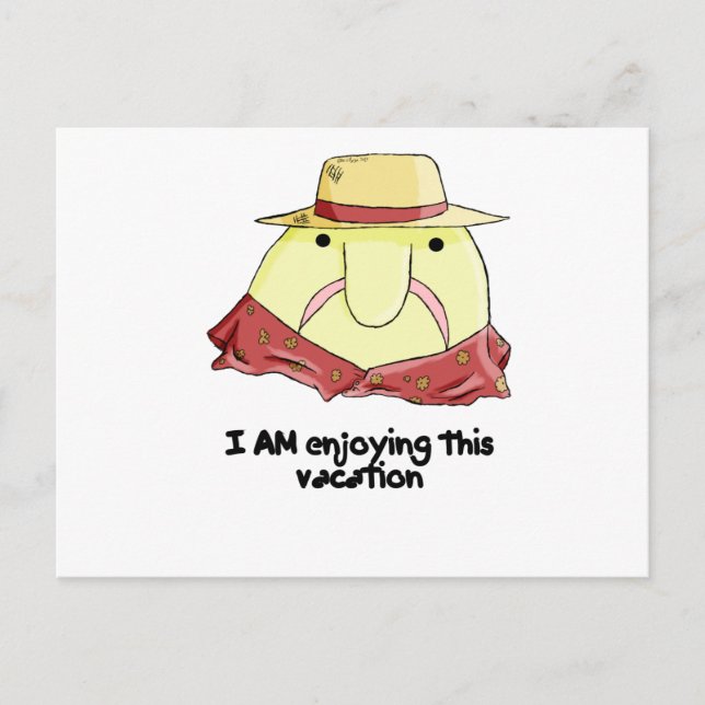 Carte Postale Blobfish en vacances (Devant)