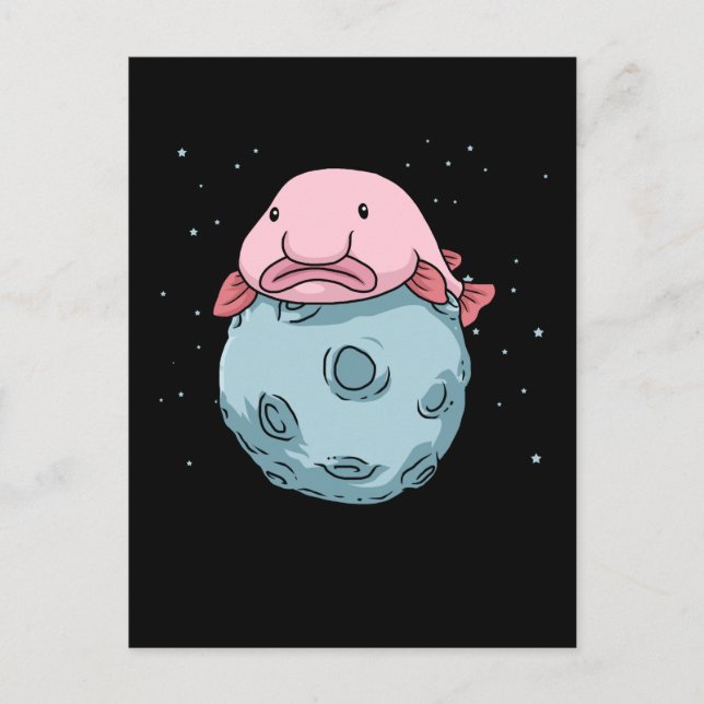 Carte Postale Blobfish Lune Astronaut Cadeaux Enfants Blobfish (Devant)