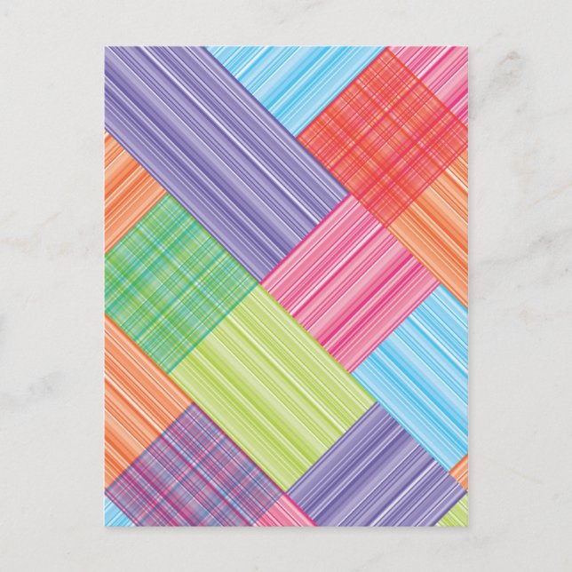 Carte Postale Blocage des bandes abstraites (Devant)