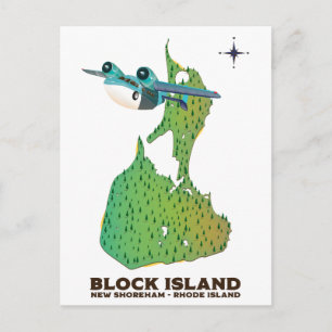 Carte Postale Block Island New Shoreham, Rhode Island