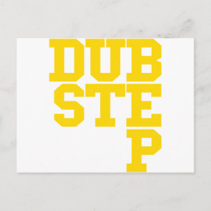 Carte Postale Blockletter Dubstep (or)