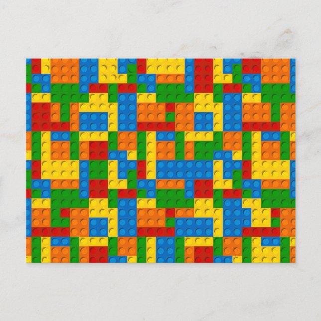 Carte Postale blocs colorés de plastique (Devant)