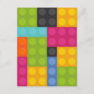 Carte Postale blocs de construction rose
