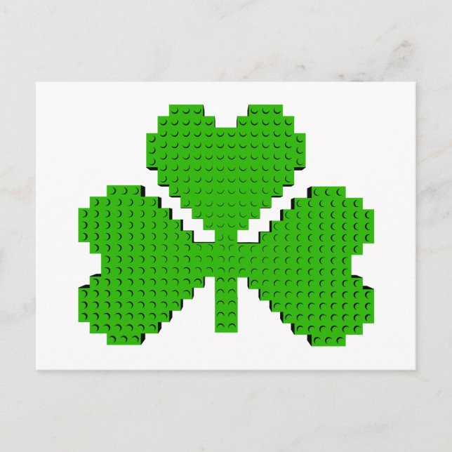 Carte Postale Blocs de construction shamrock Dessin (Devant)