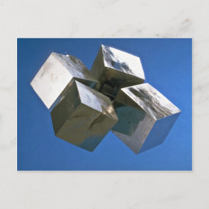 Carte Postale Blocs de minéral de pyrite brillant