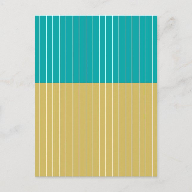 Carte Postale Blocs et lignes géométriques Bleu jaune (Devant)